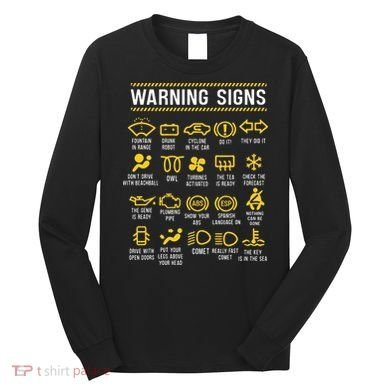 Warning Signs 101 Funny Car Mechanic Long Sleeve Shirt