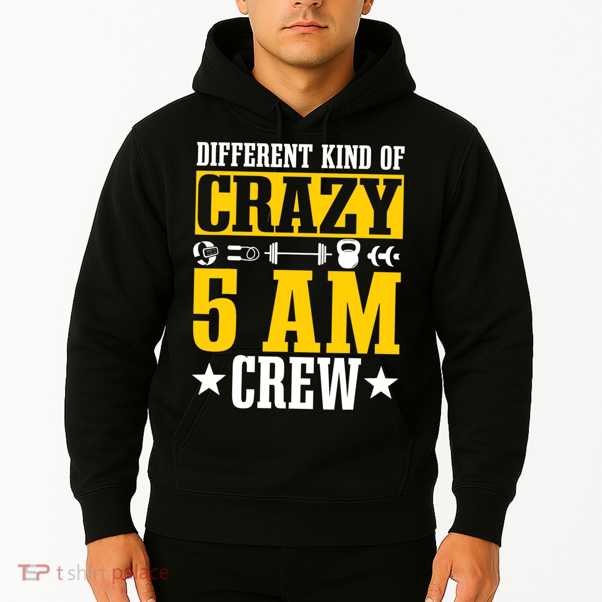 Workout Squad 5AM Crew Funny Gym Quote Hoodie