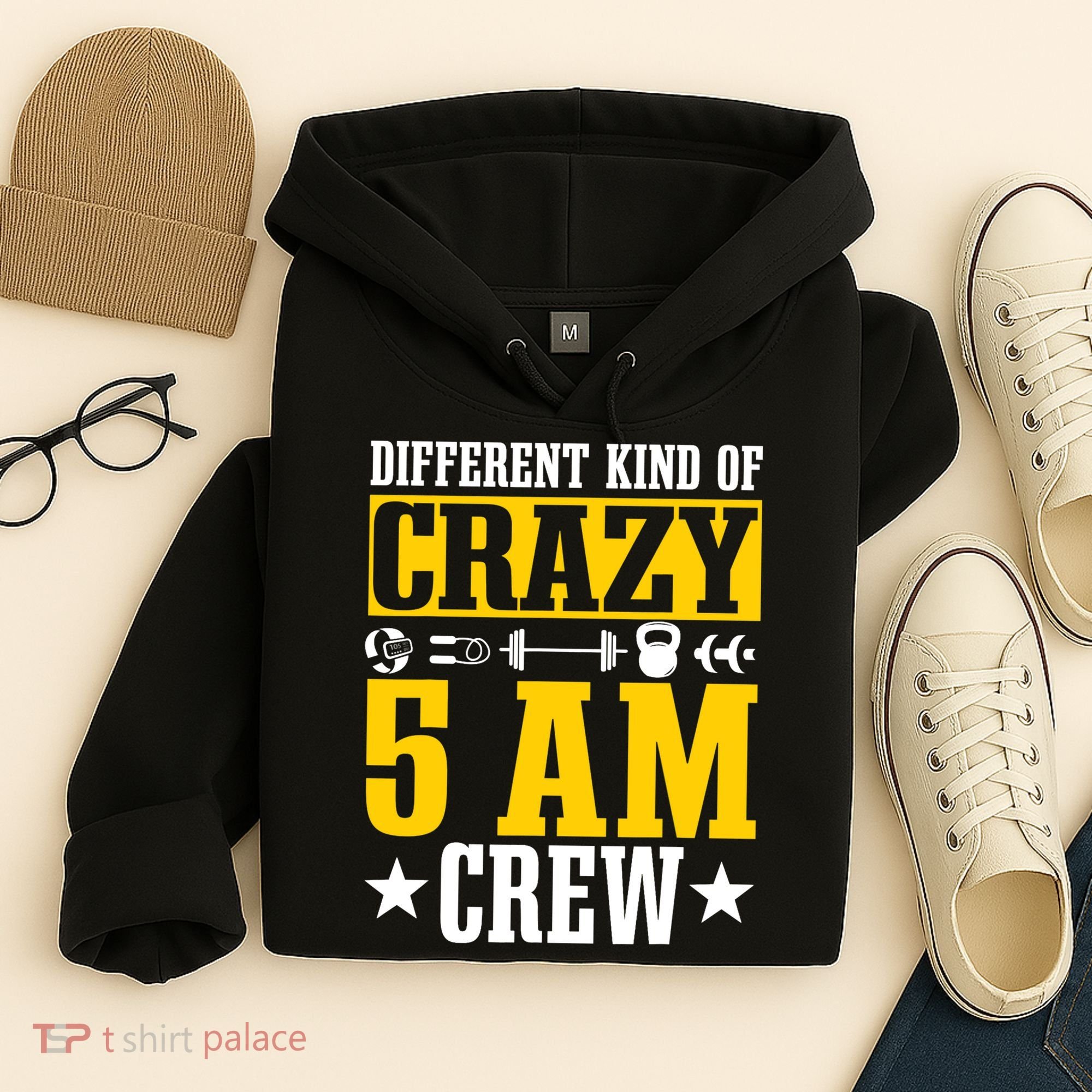 Workout Squad 5AM Crew Funny Gym Quote Hoodie