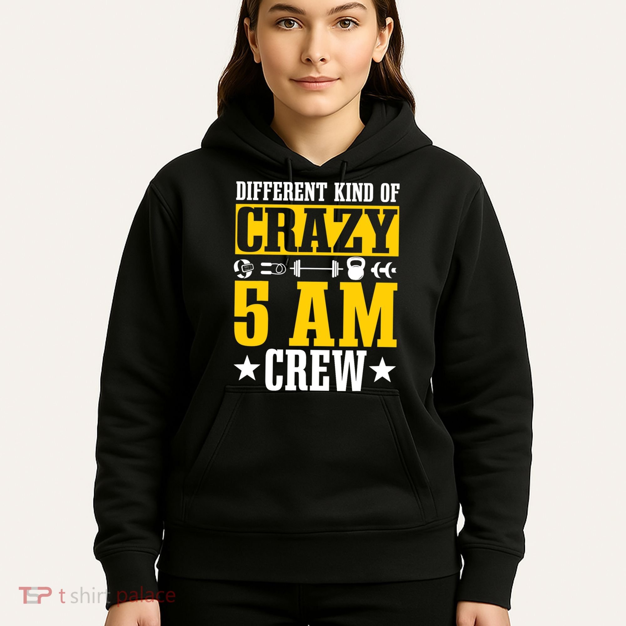 Workout Squad 5AM Crew Funny Gym Quote Hoodie