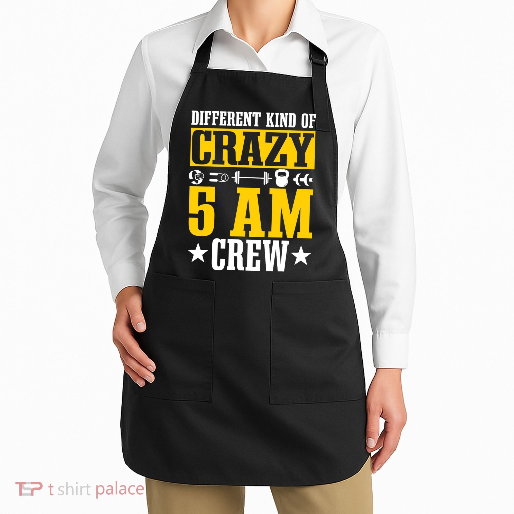 Workout Squad 5AM Crew Funny Gym Quote Apron