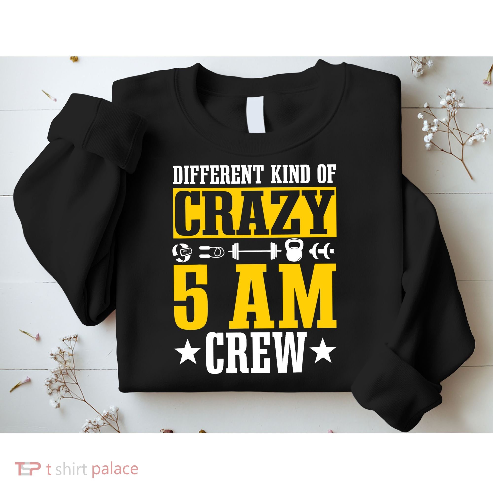 Workout Squad 5AM Crew Funny Gym Quote Sweatshirt