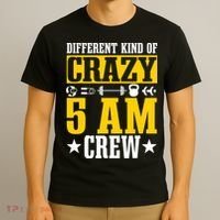 Workout Squad 5AM Crew Funny Gym Quote T-Shirt thumb 3