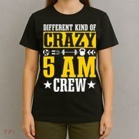 Workout Squad 5AM Crew Funny Gym Quote T-Shirt thumb 4