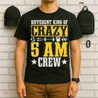 Workout Squad 5AM Crew Funny Gym Quote T-Shirt thumb 6