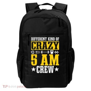 Workout Squad 5AM Crew Funny Gym Quote Backpack