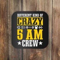 Workout Squad 5AM Crew Funny Gym Quote Coaster thumb 0
