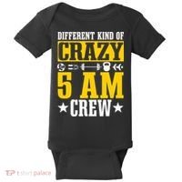 Workout Squad 5AM Crew Funny Gym Quote Baby Bodysuit thumb 0