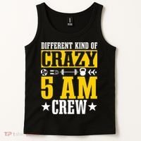 Workout Squad 5AM Crew Funny Gym Quote Tank Top thumb 2