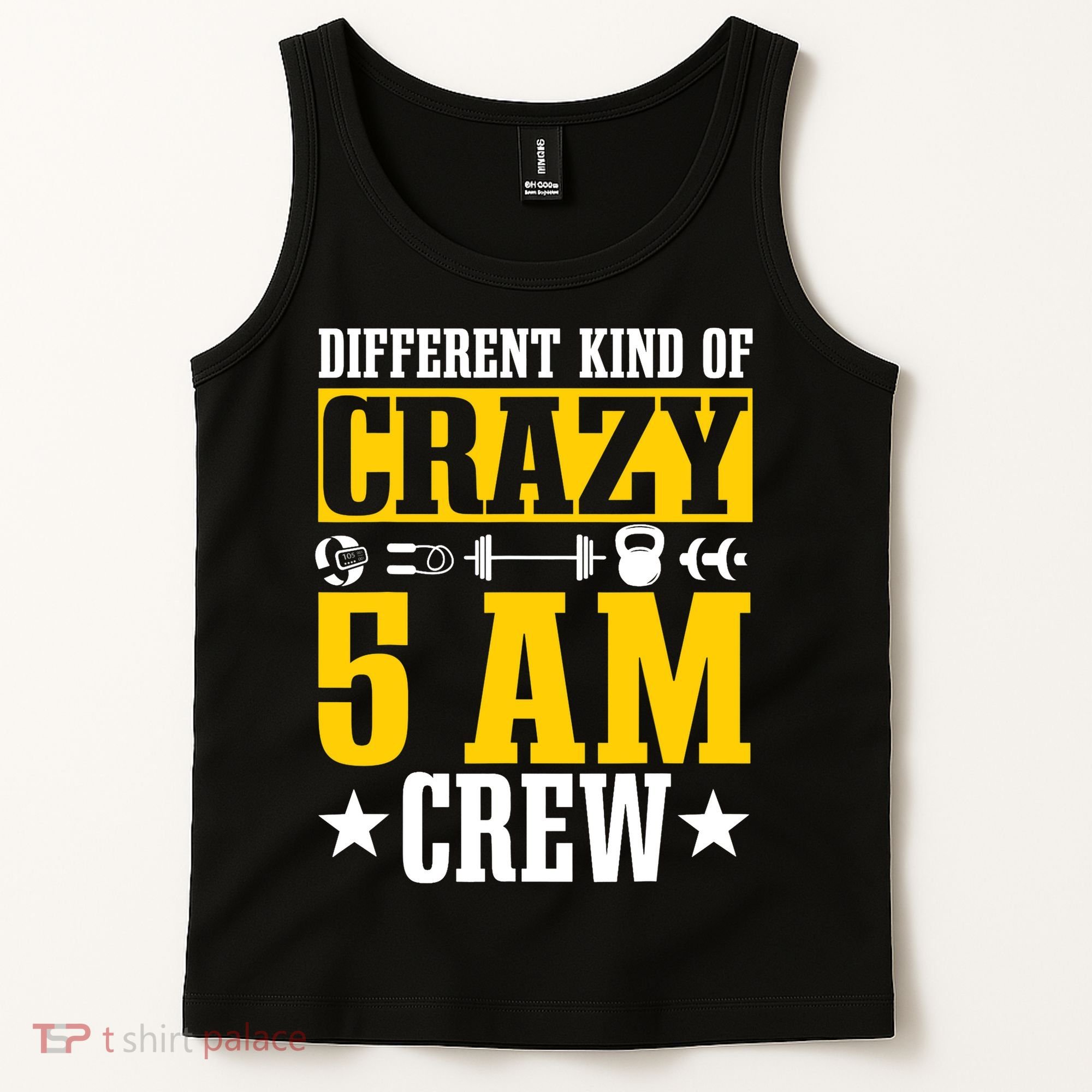Workout Squad 5AM Crew Funny Gym Quote Tank Top