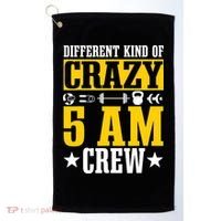Workout Squad 5AM Crew Funny Gym Quote Golf Towel thumb 0