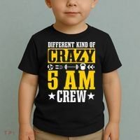 Workout Squad 5AM Crew Funny Gym Quote Toddler T-Shirt thumb 2