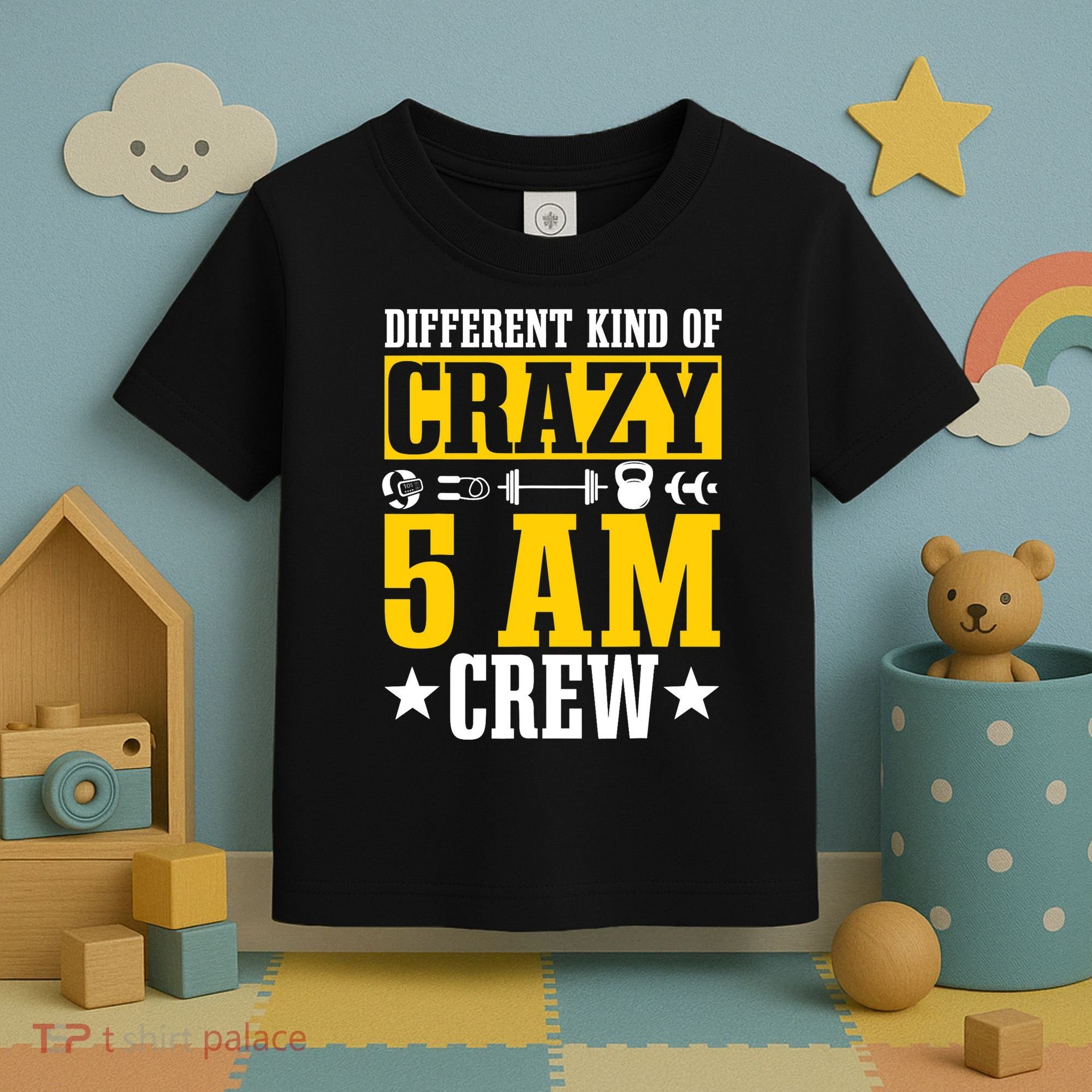 Workout Squad 5AM Crew Funny Gym Quote Toddler T-Shirt