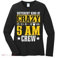 Workout Squad 5AM Crew Funny Gym Quote Women's Long Sleeve Shirt thumb 0