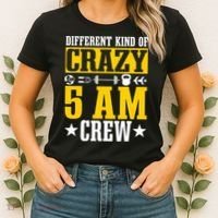Workout Squad 5AM Crew Funny Gym Quote Women's T-Shirt thumb 2
