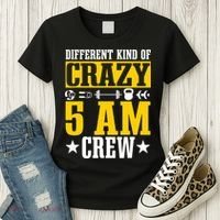 Workout Squad 5AM Crew Funny Gym Quote Women's T-Shirt thumb 3