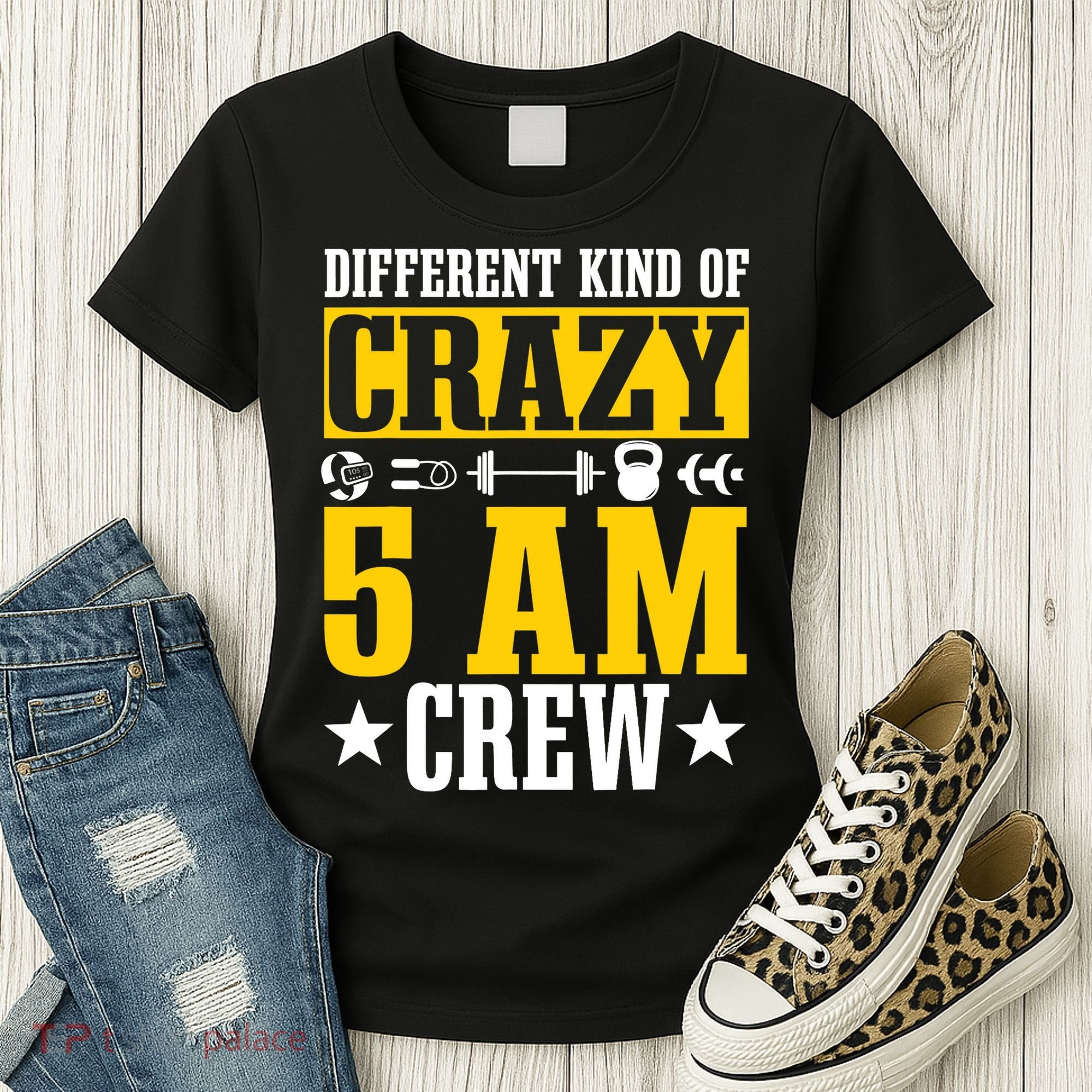 Workout Squad 5AM Crew Funny Gym Quote Women's T-Shirt