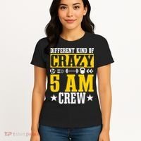 Workout Squad 5AM Crew Funny Gym Quote Women's T-Shirt thumb 4