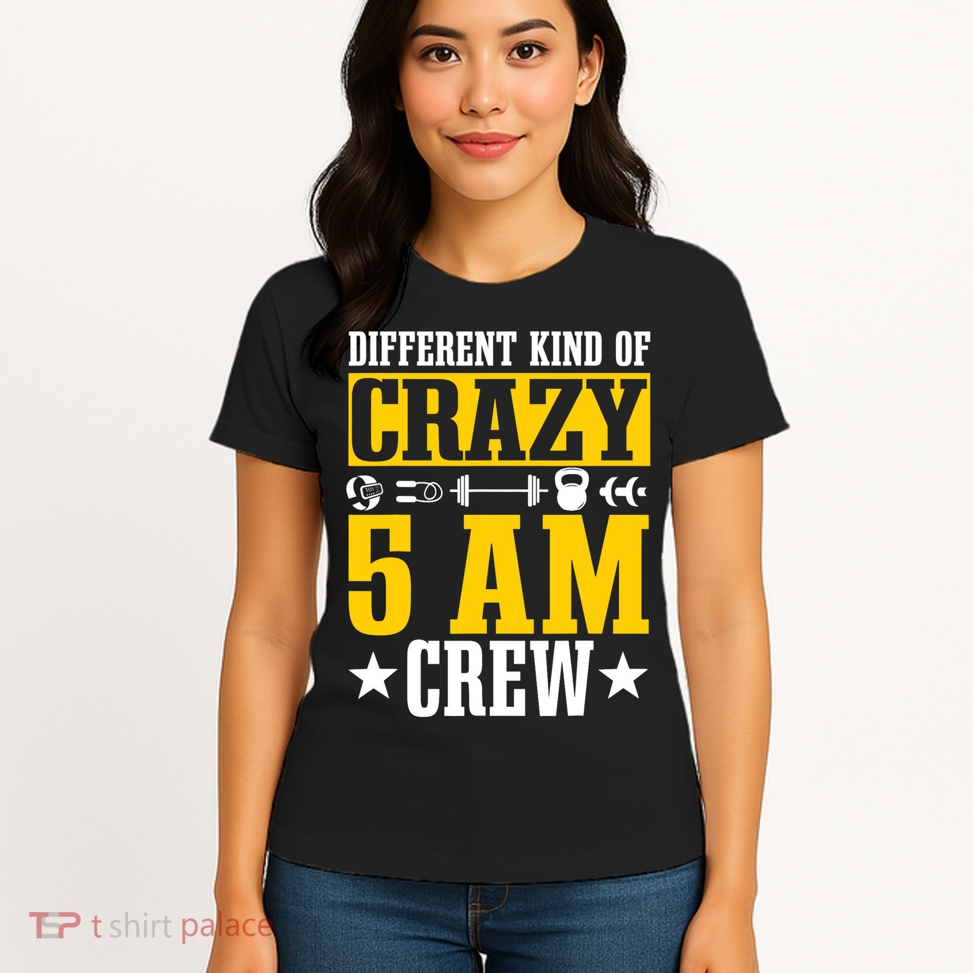 Workout Squad 5AM Crew Funny Gym Quote Women's T-Shirt