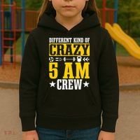 Workout Squad 5AM Crew Funny Gym Quote Kids Hoodie thumb 3