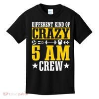 Workout Squad 5AM Crew Funny Gym Quote Kids T-Shirt thumb 0