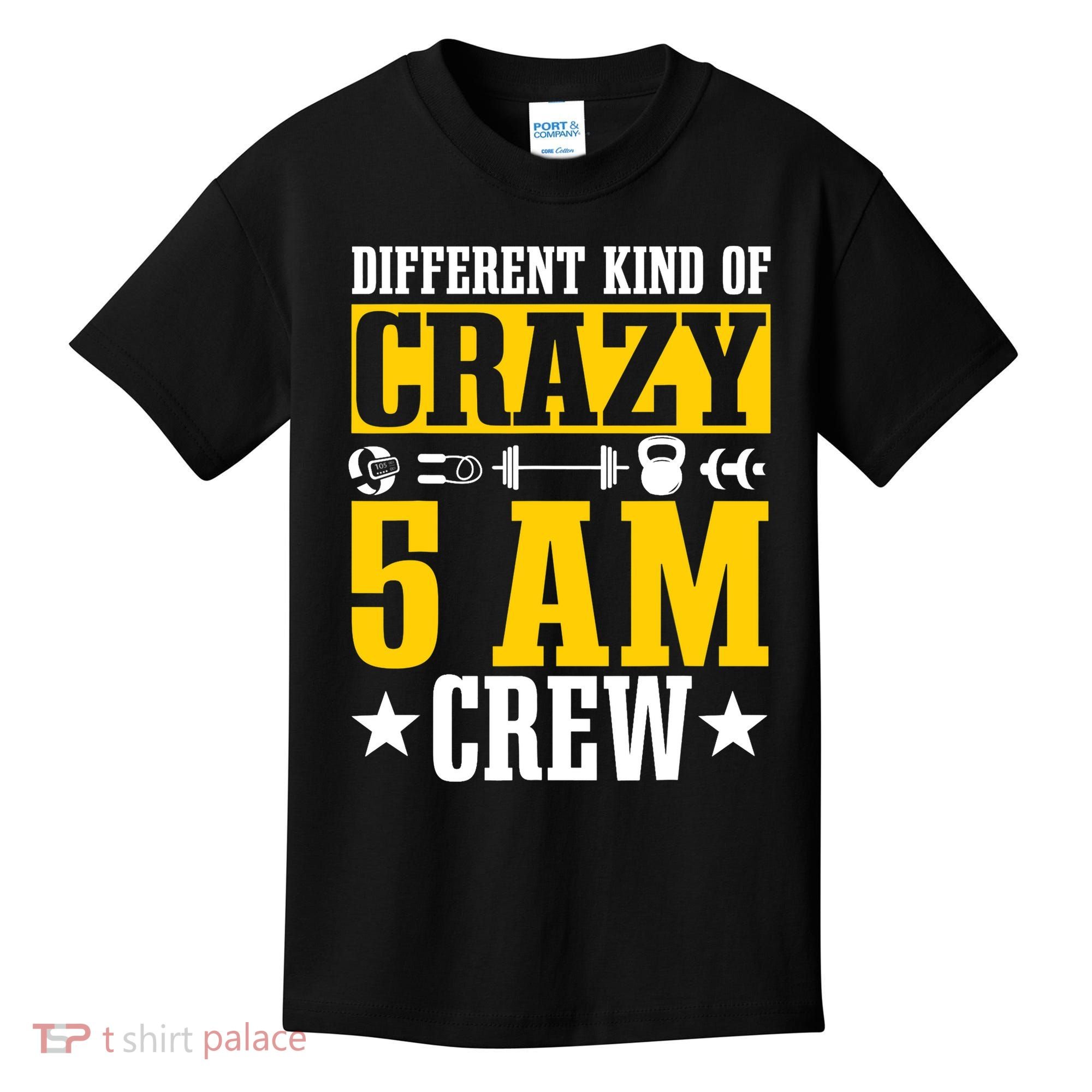 Workout Squad 5AM Crew Funny Gym Quote Kids T-Shirt