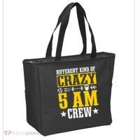 Workout Squad 5AM Crew Funny Gym Quote Tote Bag thumb 2