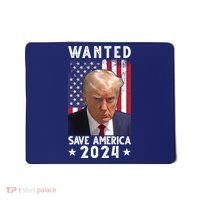 Wanted Save America 2024 Donald Trump USA Flag Mousepad thumb 0