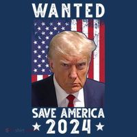 Wanted Save America 2024 Donald Trump USA Flag Women's Long Sleeve Shirt thumb 2
