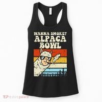 Wanna Smoke Alpaca Bowl Weed Funny Cannabis 420 Stoner Gift Women's Tank Top thumb 0