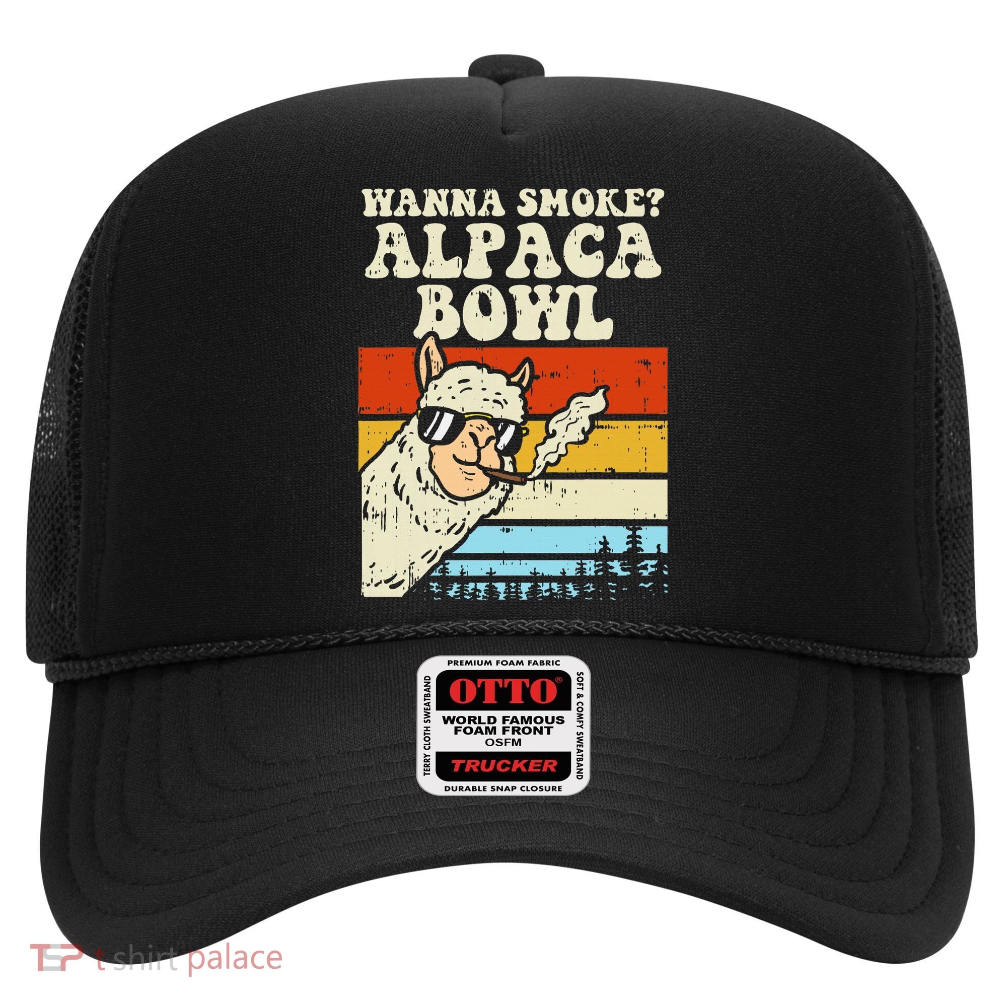 Wanna Smoke Alpaca Bowl Weed Funny Cannabis 420 Stoner Gift Hat