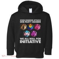 When Someone Attacks One Party Member We Roll For Initiative Toddler Hoodie thumb 0