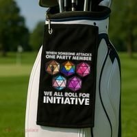 When Someone Attacks One Party Member We Roll For Initiative Golf Towel thumb 2