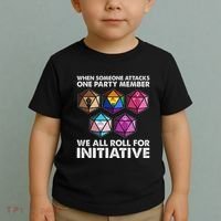 When Someone Attacks One Party Member We Roll For Initiative Toddler T-Shirt thumb 2
