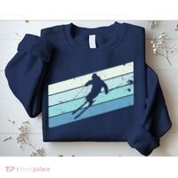 Winter Sports And Snow Skier Retro Snow Skiing Sweatshirt thumb 2