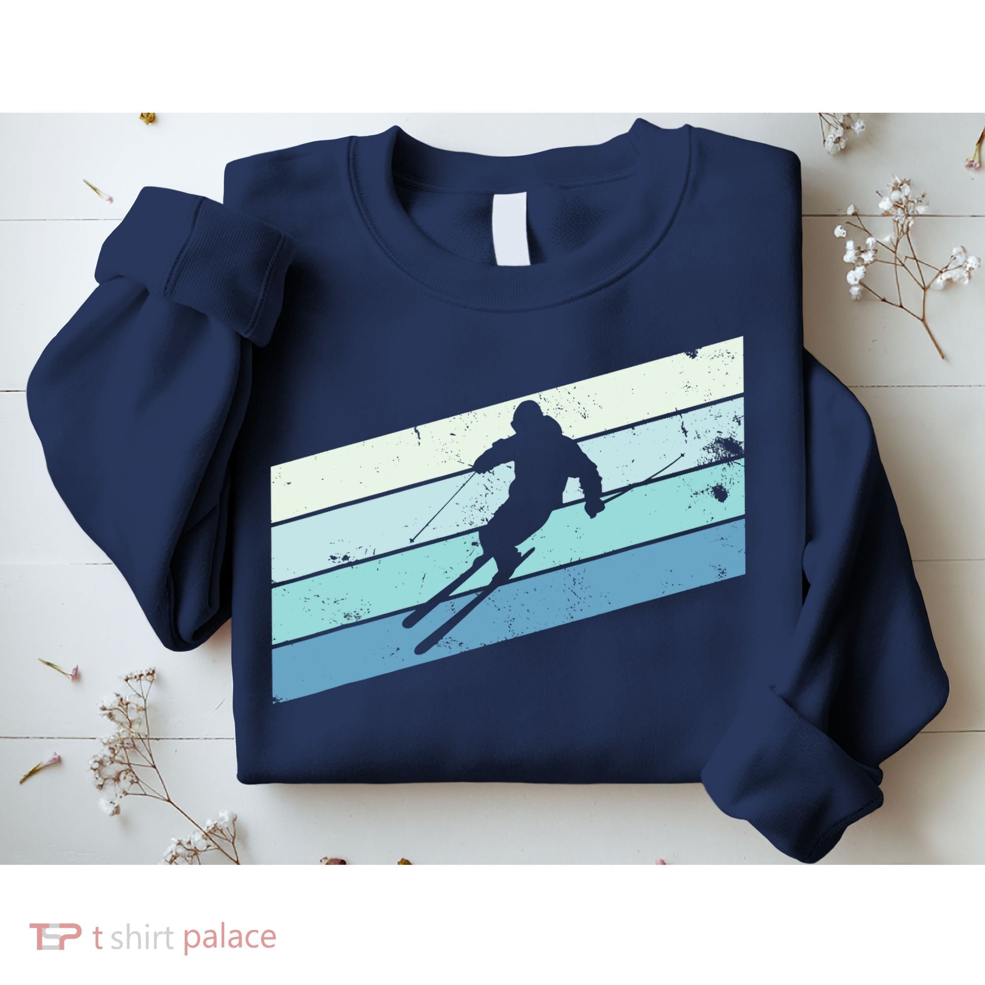 Winter Sports And Snow Skier Retro Snow Skiing Sweatshirt