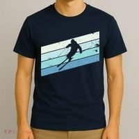 Winter Sports And Snow Skier Retro Snow Skiing T-Shirt thumb 3