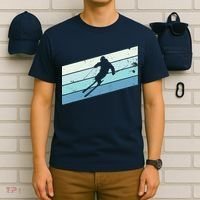 Winter Sports And Snow Skier Retro Snow Skiing T-Shirt thumb 6