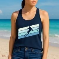 Winter Sports And Snow Skier Retro Snow Skiing Women's Tank Top thumb 2