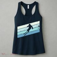 Winter Sports And Snow Skier Retro Snow Skiing Women's Tank Top thumb 3