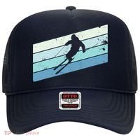 Winter Sports And Snow Skier Retro Snow Skiing Hat thumb 0