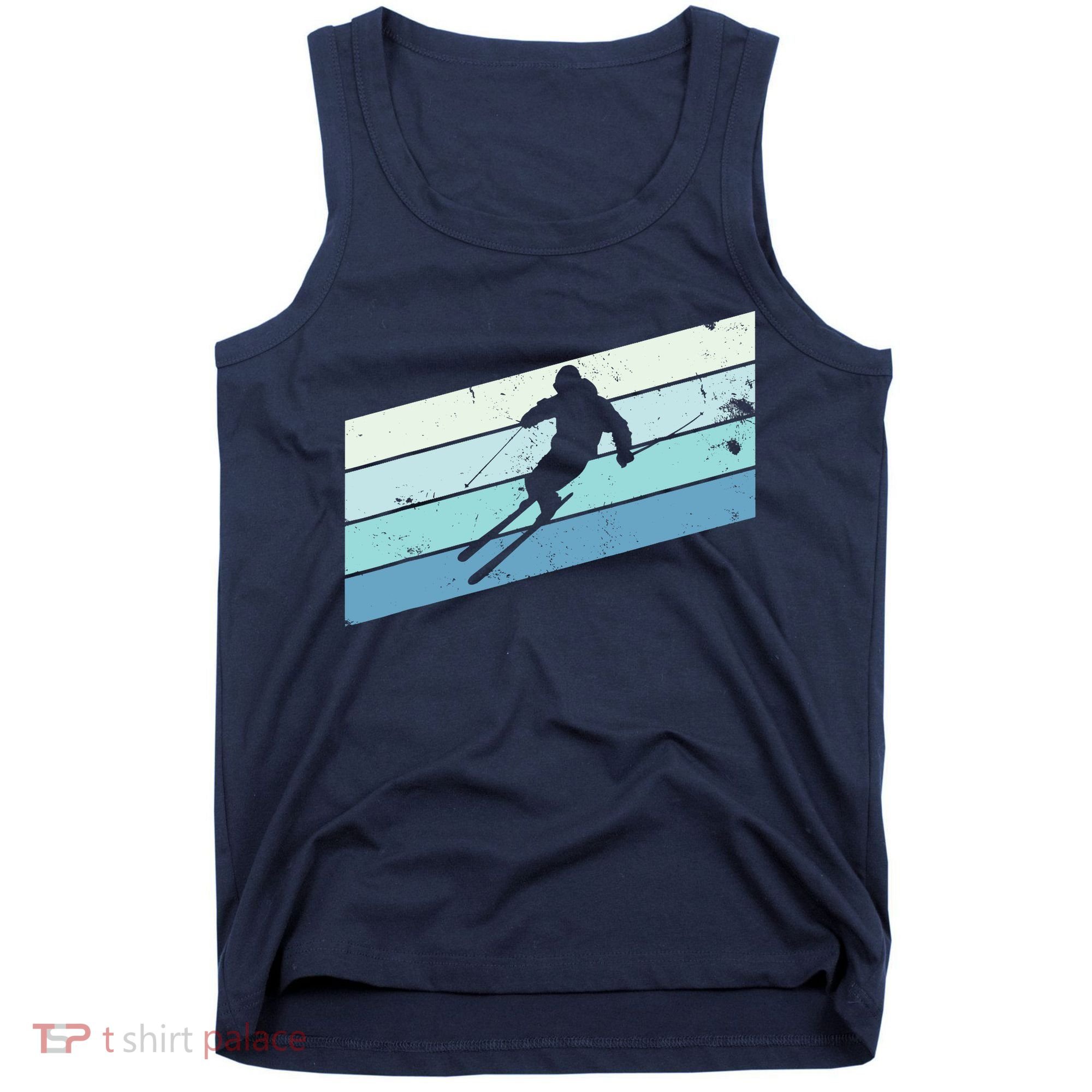 Winter Sports And Snow Skier Retro Snow Skiing Tank Top