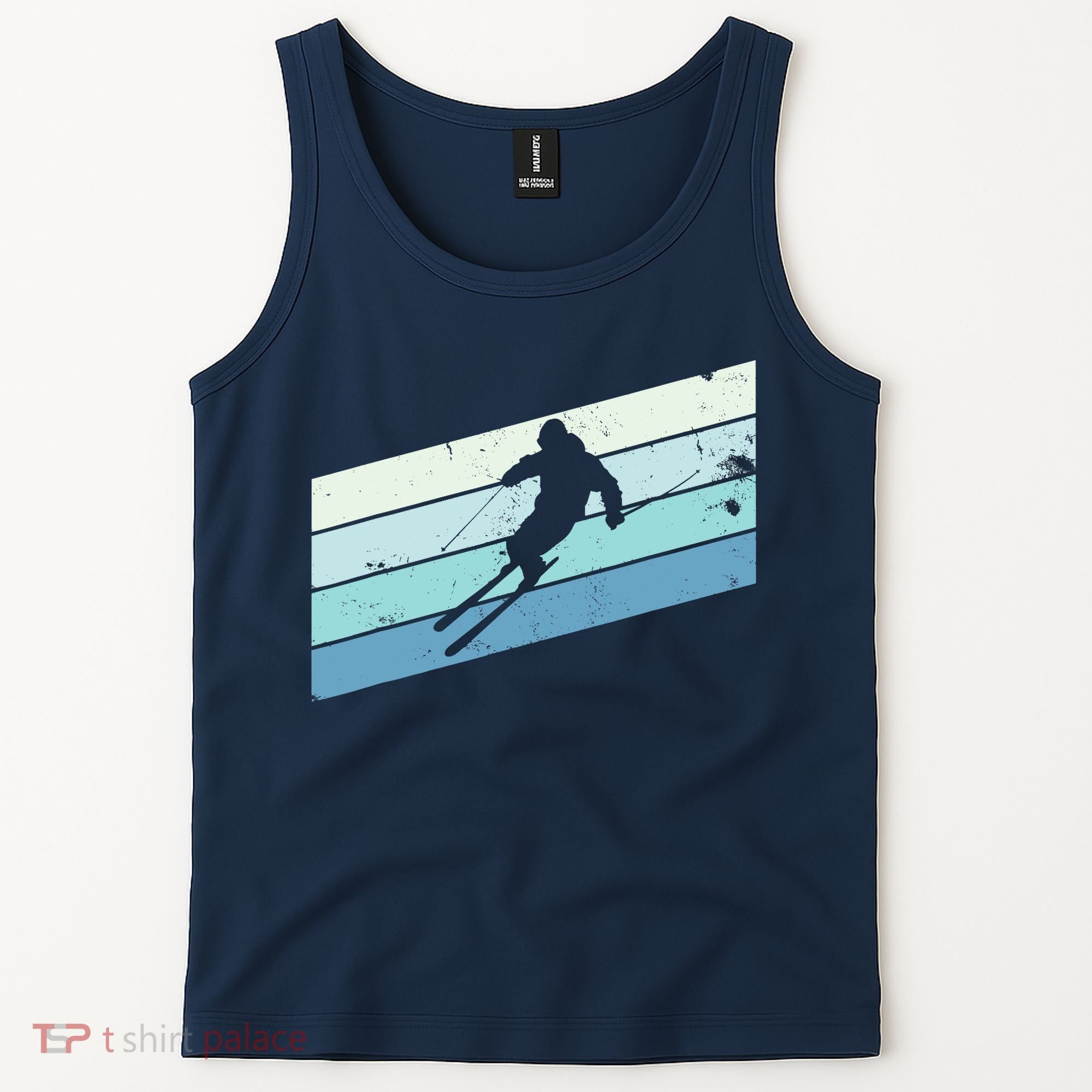 Winter Sports And Snow Skier Retro Snow Skiing Tank Top