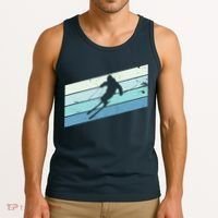 Winter Sports And Snow Skier Retro Snow Skiing Tank Top thumb 3
