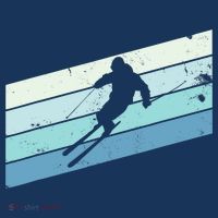 Winter Sports And Snow Skier Retro Snow Skiing Golf Towel thumb 3