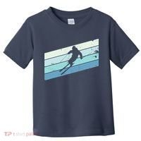 Winter Sports And Snow Skier Retro Snow Skiing Toddler T-Shirt thumb 0