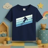 Winter Sports And Snow Skier Retro Snow Skiing Toddler T-Shirt thumb 3