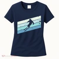 Winter Sports And Snow Skier Retro Snow Skiing Women's T-Shirt thumb 0