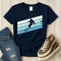 Winter Sports And Snow Skier Retro Snow Skiing Women's T-Shirt thumb 3