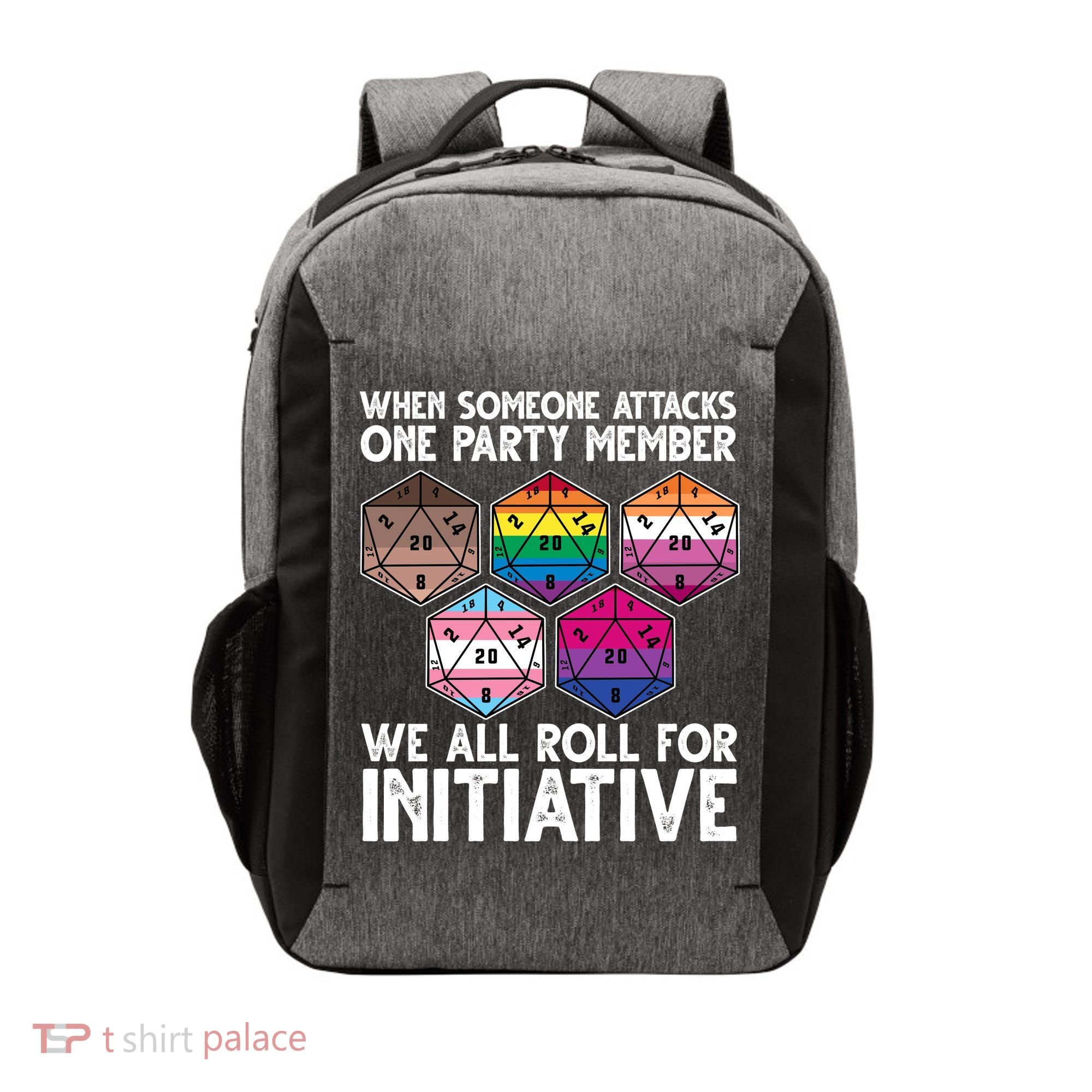 When Someone Attacks One Party Member We All Roll For Initiative Vector Backpack